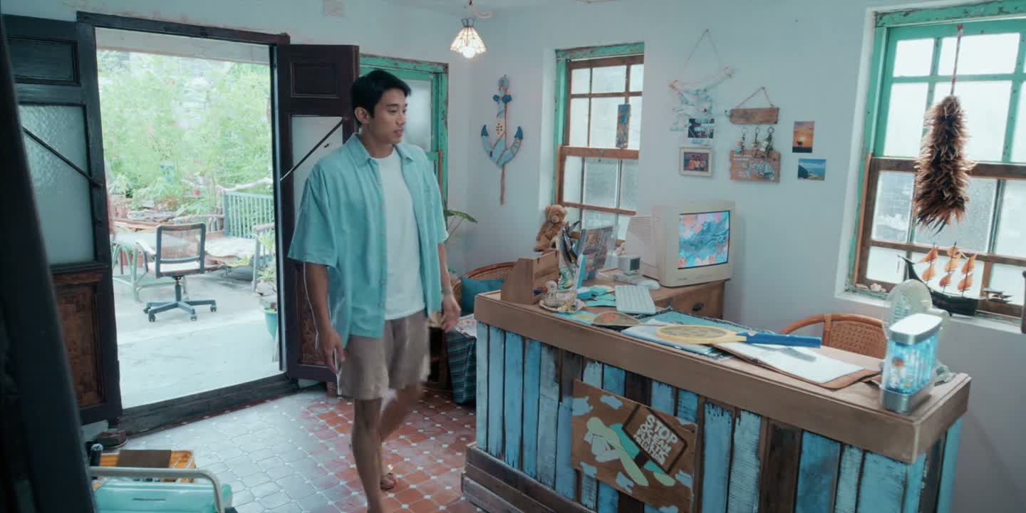 这边就是我们民宿的柜台