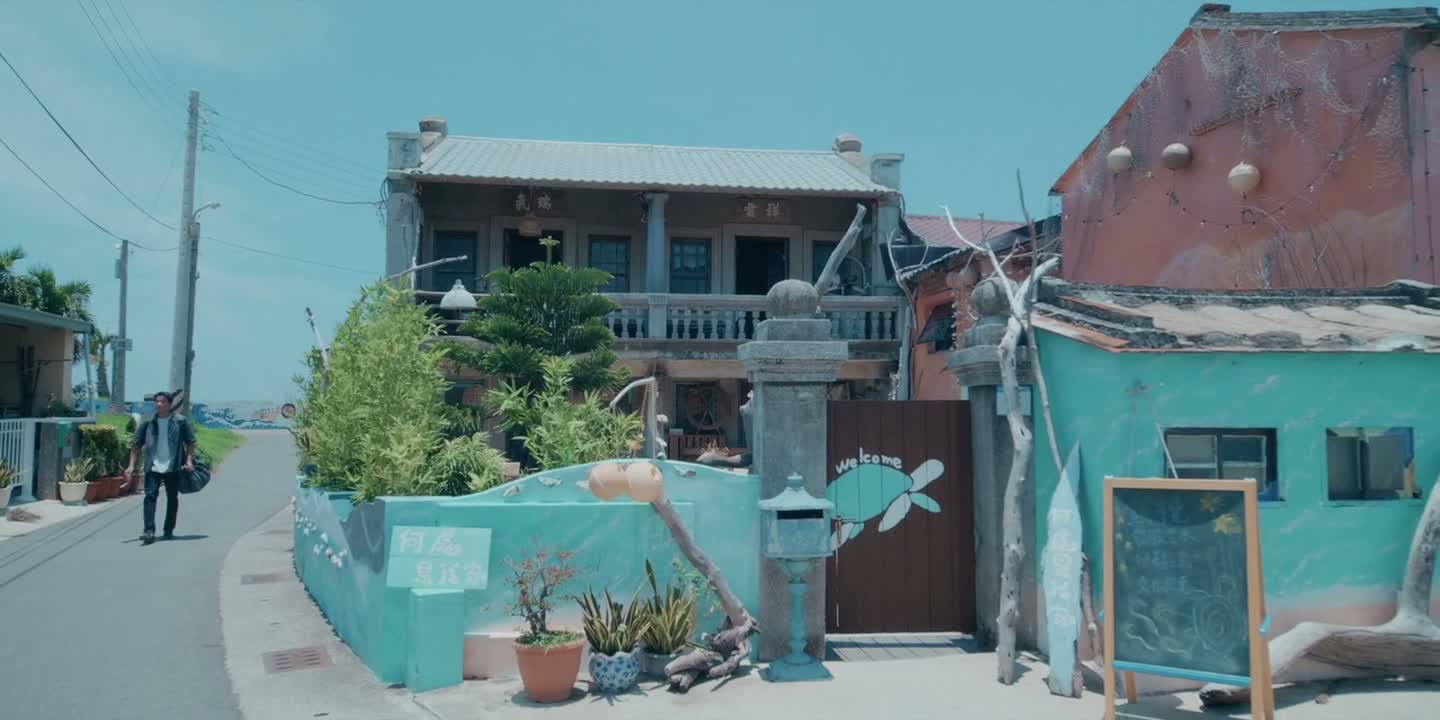 沿着海岸骑十分钟