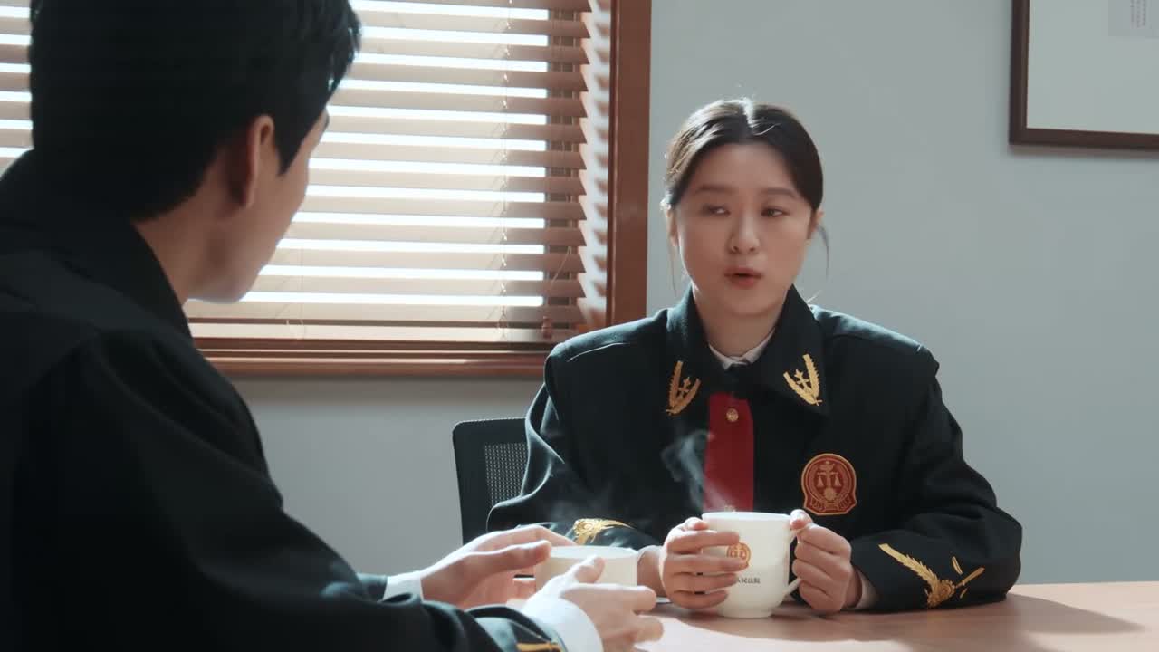 向辉在法庭里忙来忙去的