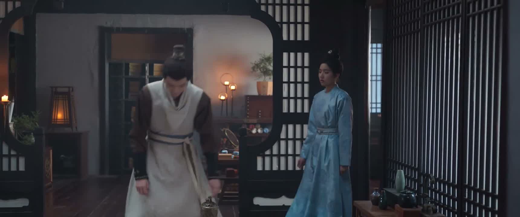 把神观法师的遗体缝好