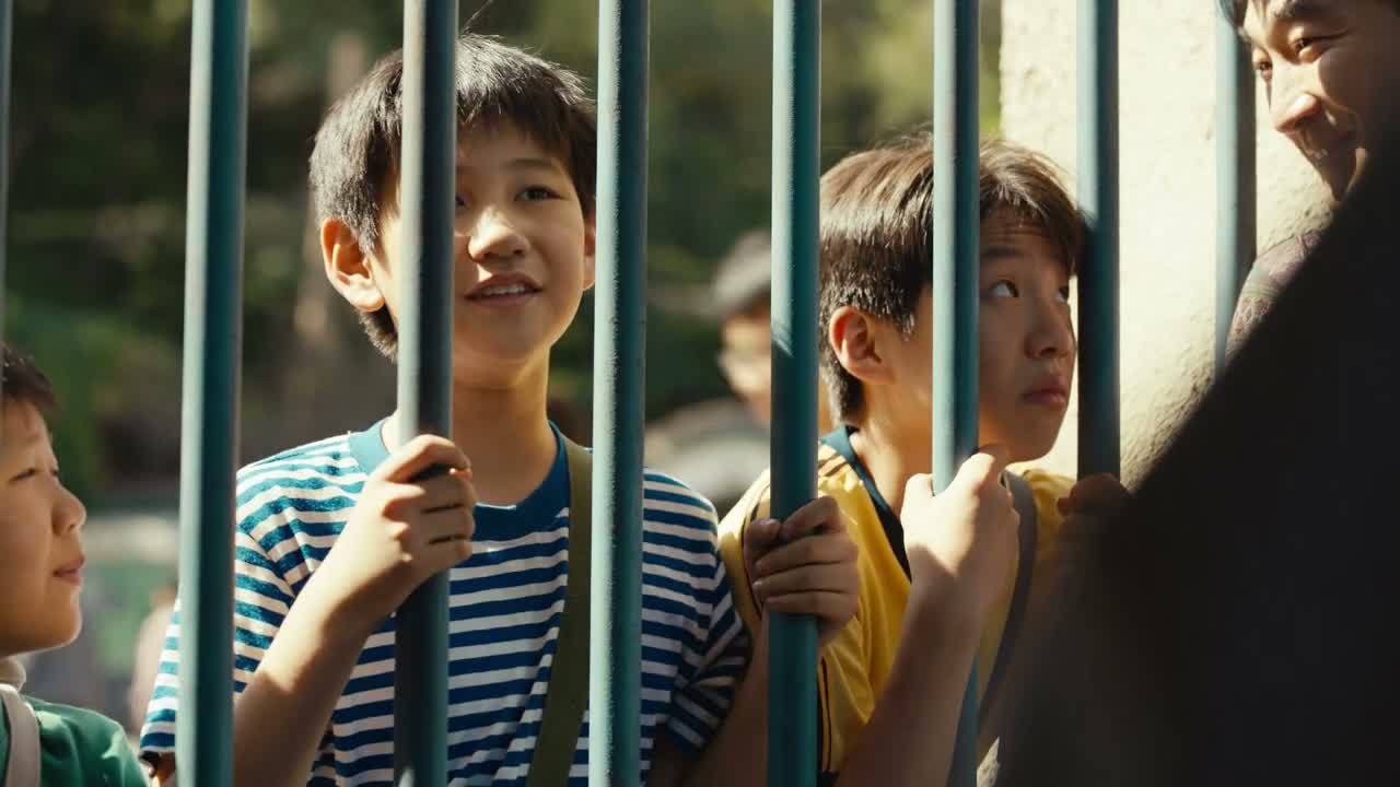 我们在这儿看热闹呢