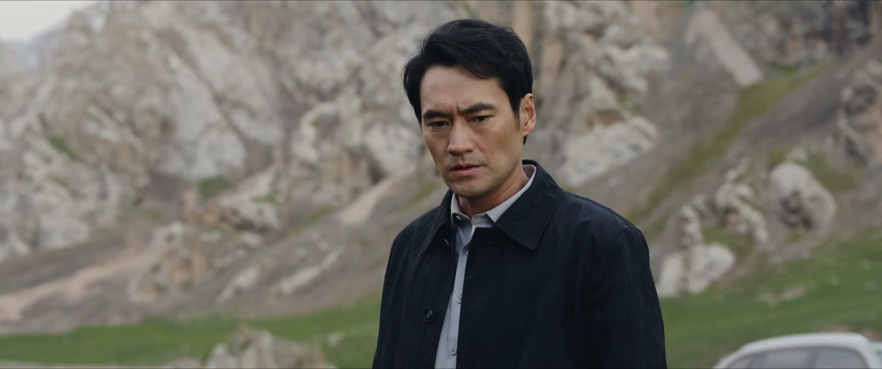 我只好把车 开到荒野里