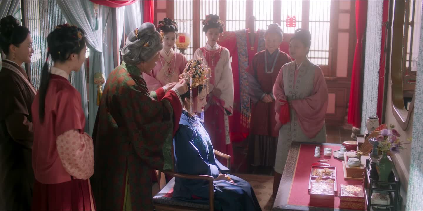 梳头结发 夫妻同心